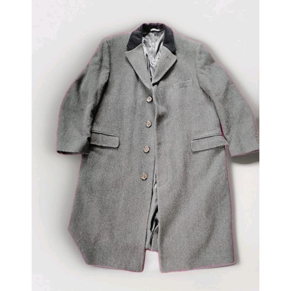 Large Size? Men's T. Harris Cashmere And Wool Long Coat